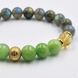 Bracelet Sagittaire Année 2026 en Jade, Citrine et Labradorite