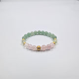 Libra Bracelet in Green Aventurine, Rose Quartz and Prehnite