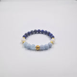 Aquarius Bracelet in Lapis lazuli, Aquamarine and White Moonstone